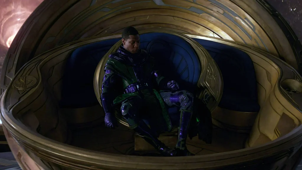 kang sitting in multiversal traveling chair