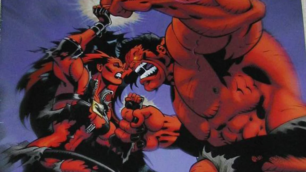 red hulk vs red she hulk