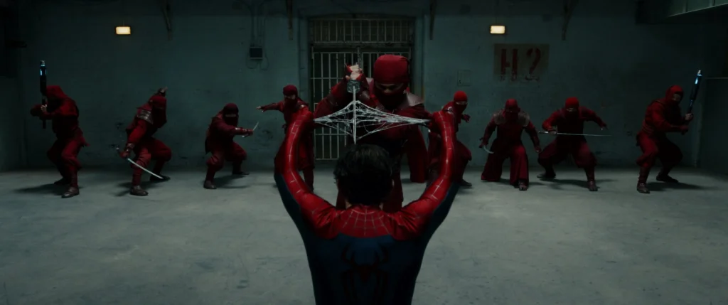Who Are The Hand In Spider-Man: Brand New Day? 1 Spider-Man Surrounded By Red-Clad Hand Ninjas Inside A Prison In Brand New Day