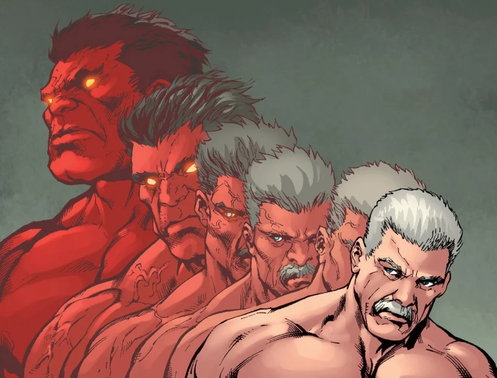 red hulk comic transformation