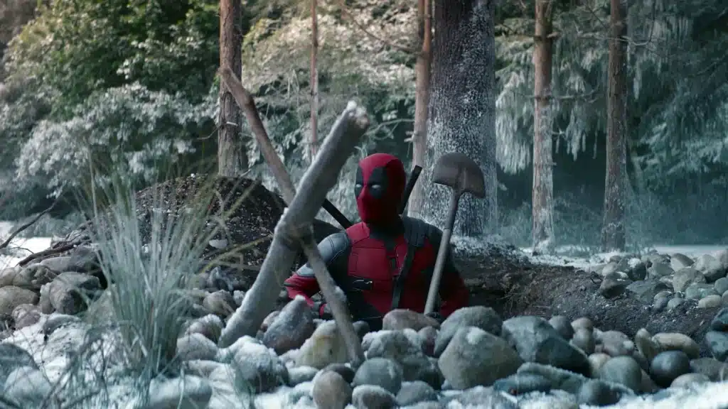 Deadpool Digging Up Logan's Body