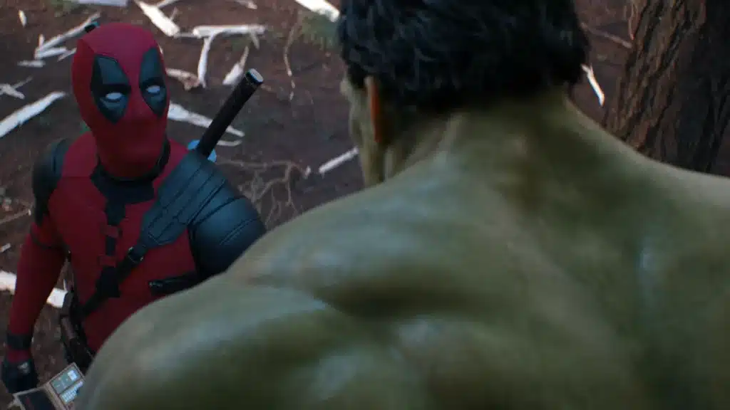 deadpool in front of hulk