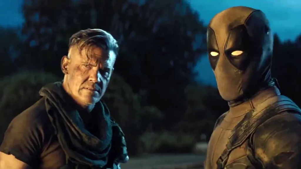 cable and deadpool in deadpool 2 in black contume