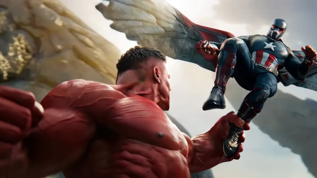 captain america vs red hulk fight