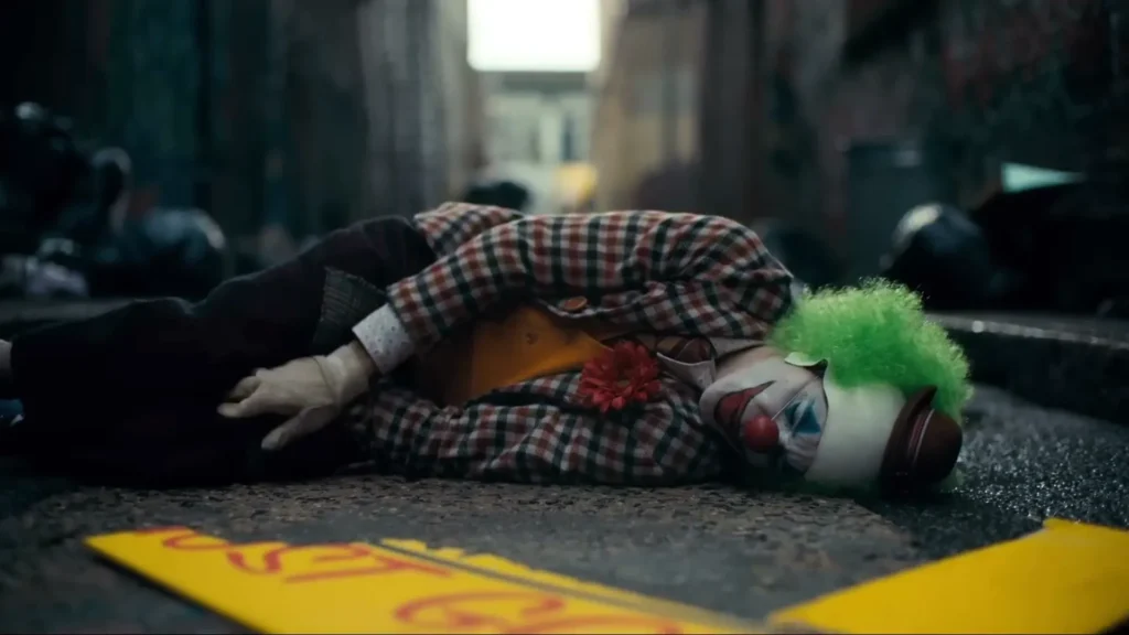 joker falling in street