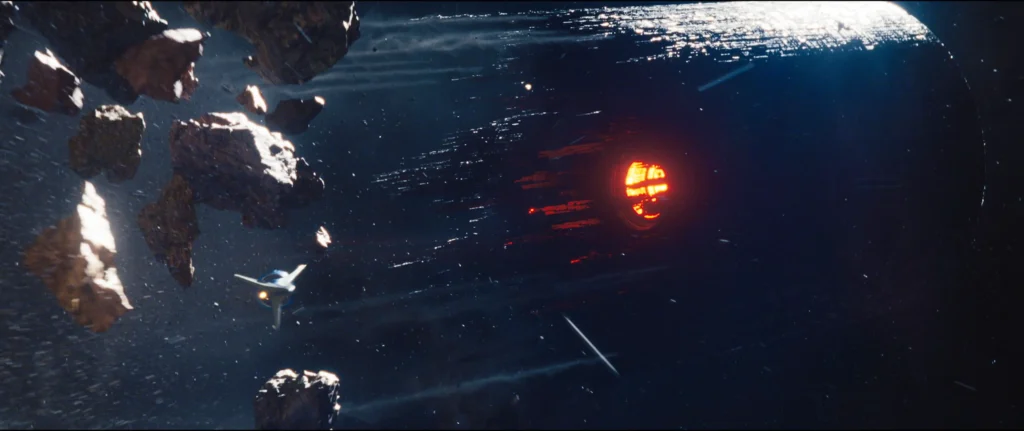 Galactus's ship destroying Proxima Deli from the trailer