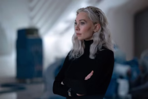 vanessa kirby sue storm in black dress