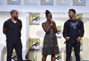 Director Ryan Coogler, Actors Lupita Nyong'O And Michael B. Jordan From Marvel Studios &Quot;Black Panther Attend The San Diego Comic-Con International 2016 Marvel Panel In Hall H On July 23, 2016 In San Diego, California.