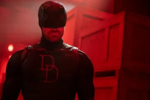 Charlie Cox As Daredevil In Black And Red Suit In Born Again Season 2 Episode 1